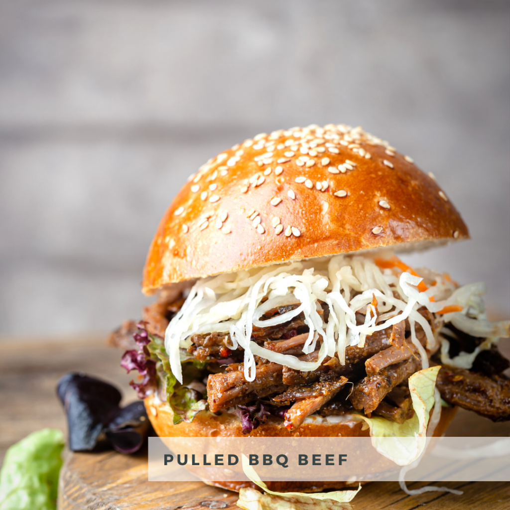 Pulled beef burger buns